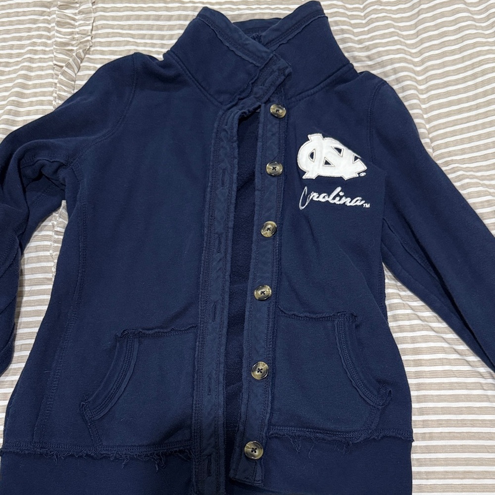 Woman’s UNC button up sweatshirt